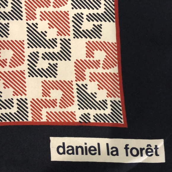 Vintage DANIEL LA FORÊT 100% Silk Scarf - Picture 3 of 7